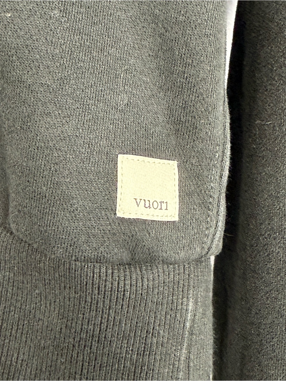 Vuori Restore Half Zip Hoodie Washed Black Size XS - Picture 2 of 6
